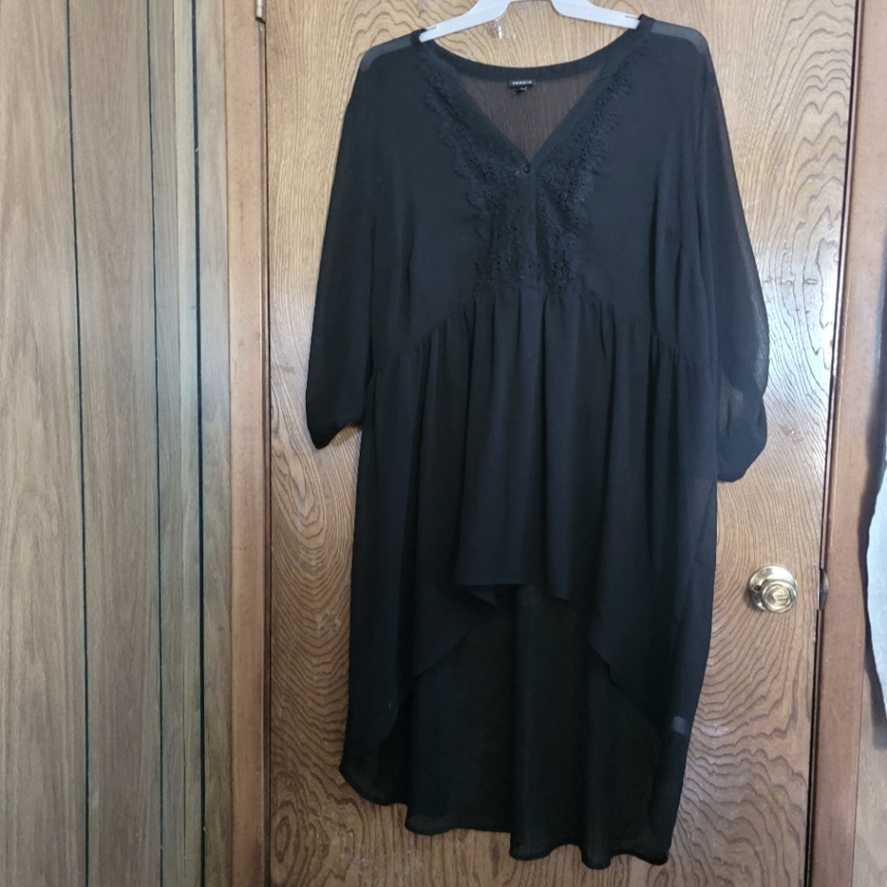 Torrid hi lo lexy chiffon blouse 4x black reasonable offers considered